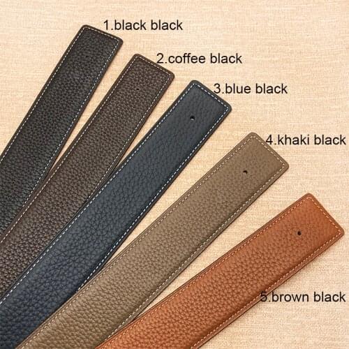 2020 WITHOUT BUCKLE 3.2cm Ciartuar new design for men women belt high quality cowskin genuine leather two sides free shipping