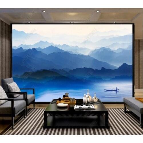 Papel de parede Chinese style of ink and wash artistic conception and landscape 3d wallpaper,bedroom KTV bar mural wall decor