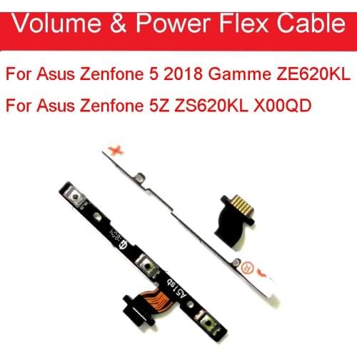 Genuine Volume & Power Flex Cable For Asus Zenfone 5 2018 Gamme ZE620KL/ Zenfone 5Z ZS620KL X00QD Side Key Switch Button Parts