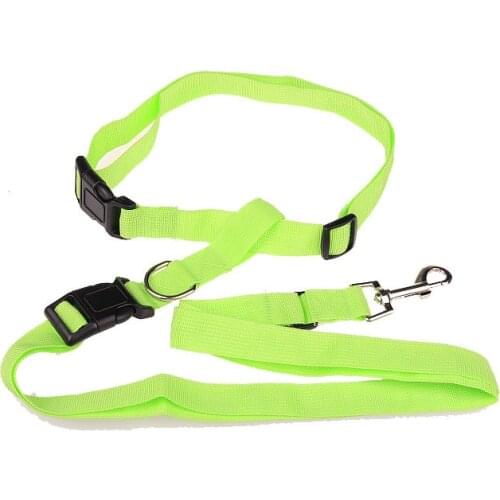 Great Easy Adjustable Handsfree Dog Pet Walking Running Jogging Lead Leash Waist Belt Chest Strap Gift