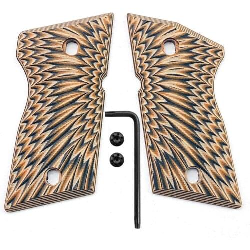 A pair CZ Grips Sunburst Texture G10 Grips CNC Tactical non-slip diy w accessories for CZ 2075 RAMI Screws Included