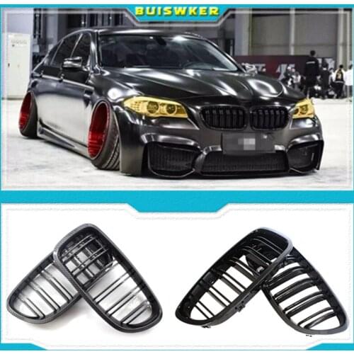 Front Kidney Grilles Gloss Black For BMW F18 F10 F11 5 Series 2010 2011 2012 2013 2014 2015 2016 Replacement Racing Grilles