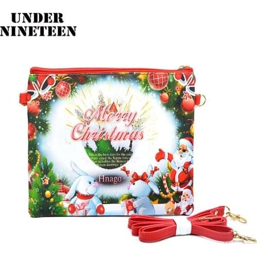 Under Nineteen 2019 Big Travel Cosmetic Bags Santa Makeup Bag Christmas Candy Gift Bags Neceser Toiletry Bags Wholesale Custom