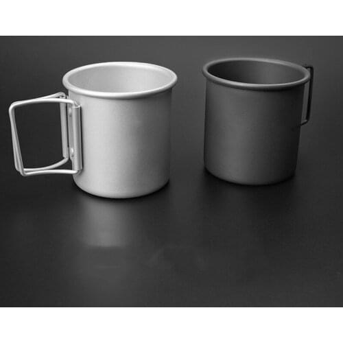 Camping Picnic Aluminum Folding Water Cup Coffee Cup Outdoor Camping Cup Light Tea Cup Mug Can Hold Boiling Water 300ML