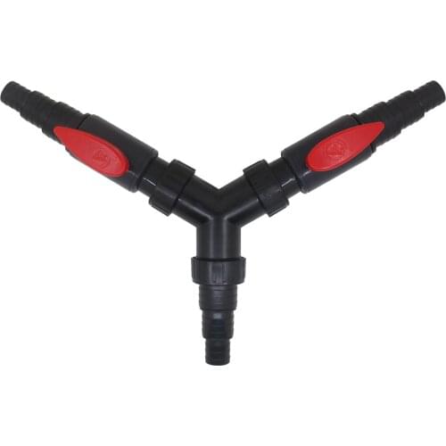 Water Flow Distributor OD 25mm 32mm 38mm Hose Convertor Adaptor 3 Ways With Adjustable Valves For Aquarium Pump Filter Hose