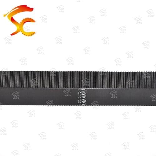 2PCS/lot GT2/2M timing belt 760 6 length 760mm width 6mm teeth 380 for 3D printer 760-2GT closed-Loop rubber belt