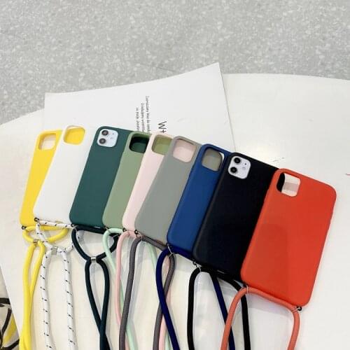 Strap Cord Chain Necklace Lanyard Mobile Phone Case For Apple iPhone 11 Pro XS MAX 6 7 8 plus XR X SE 2020 Hands Free Rope Cover