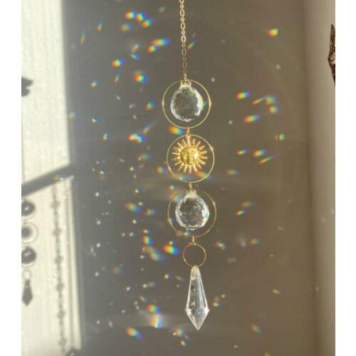 Suncatcher Sun Crystal Prism Celestial Window Hanging Door Hanging Home Decor
