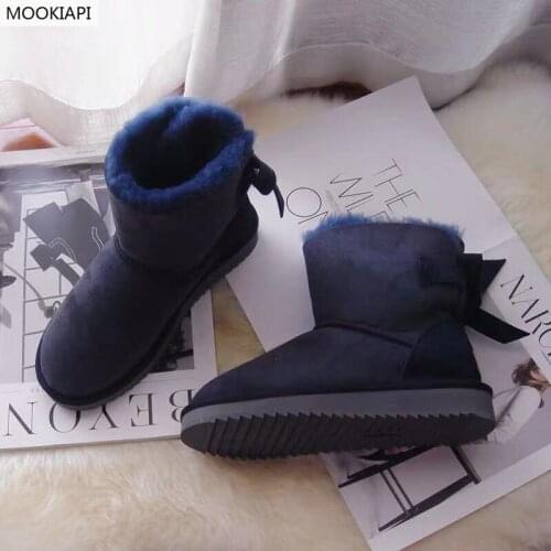 In 2019, Chinas latest sheepskin and wool womens snow boots, 100% pure wool womens snow boots, 5 colors, free delivery