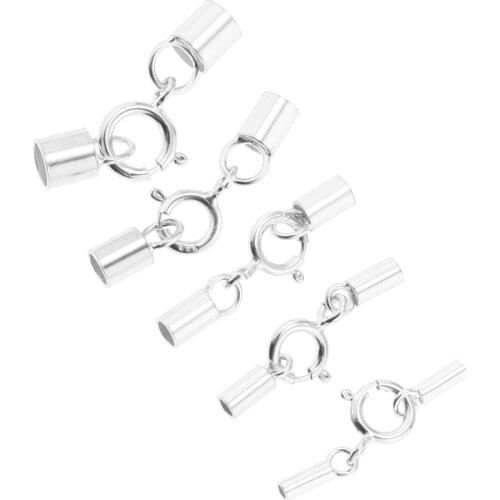 Cord End Cap Clasp Bail 925 Sterling Silver Jewelry Finding Supplies 1mm-3mm