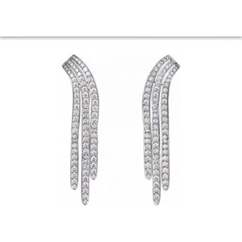 Brand Pure 925 Sterling Silver Jewelry For Women Bowknot Earrings Feather Earrings Cute Crown Stud Earrings Party Jewelry