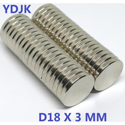 10 20 50PCS/LOT Disc magnet 18*3 N35 Disc NdFeB MAGNET 18X3 Neodymium Magnets 18 x 3
