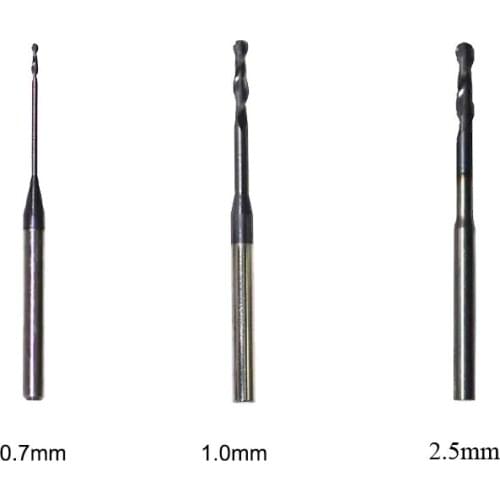 3pcs Wieland Mini Milling Burs For Special Details Diamond Coated Milling Cutter Dental Milling Bur