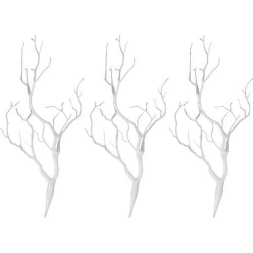 3 x Artificial White Dry Plant Tree Branch Wedding Party Decor