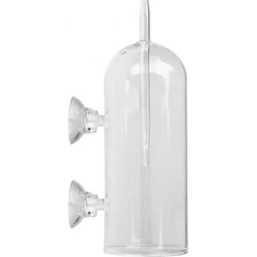 Aquarium Air Oxygen Bubbler Glass Cup with Water Tube Air Stone and Suction Cups High Dissolved Oxygen for Fish Tank