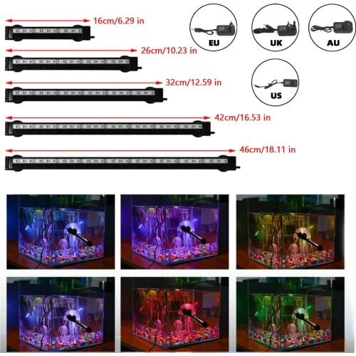 Areyourshop IP68 Waterproof RGB Amphibious Submersible Aquarium Fish Tank Led Light