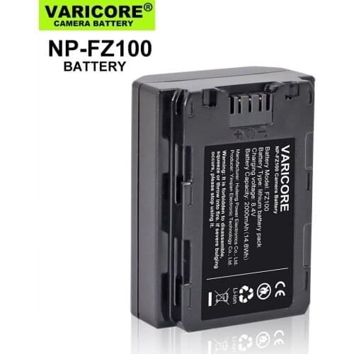 VariCore Camera battery 8.4v 2000mAh A7 M3 Micro single NP-FZ100 for A7R4 A7R3 7RM3 A7RIII ILCE-9 A9M2 A7S3 Digital batteries