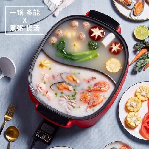 6L Household Electric Hot Pot Electric Two-flavor Hot Pot Multi-purpose Electric Boiling Pot Electric Hot Pot Hot Pot Cooker