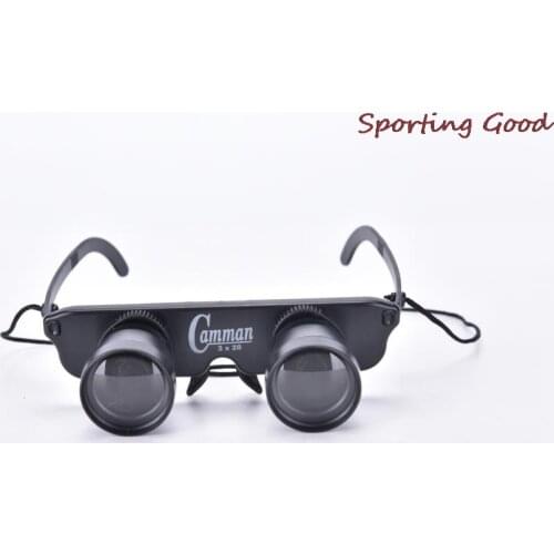 1PCS Black 3x28 Magnifier Glasses Style Outdoor Fishing Optics Binoculars Telescope Eye Lens