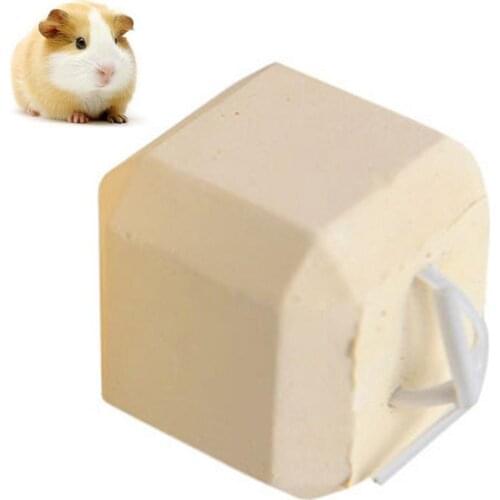 Pet Hamster Rat Rabbit Grinding Mineral Stone Chew Cube Toy Three-dimensional Shape Small Animal Molars Accessories Pet Product