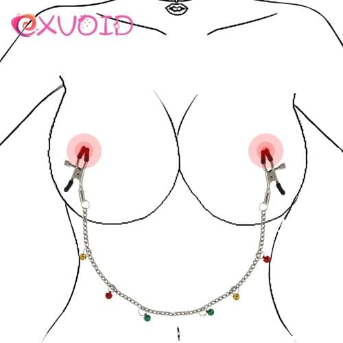 EXVOID Bells Nipple Clip Sex Toy For Couples BDSM Sex Shop Adult Game Slave Restraint Breast Clamp Halloween Party Cosplay