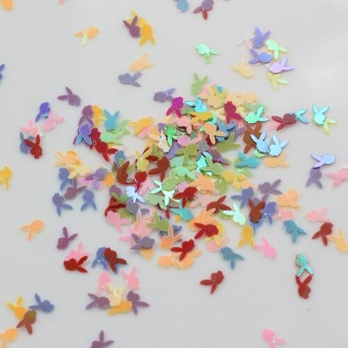 Rabbit Style Animal Head Cute Glitter Sequins 4*6mm PVC Slices for Girls Nail Art Decoration Nail Stikceres