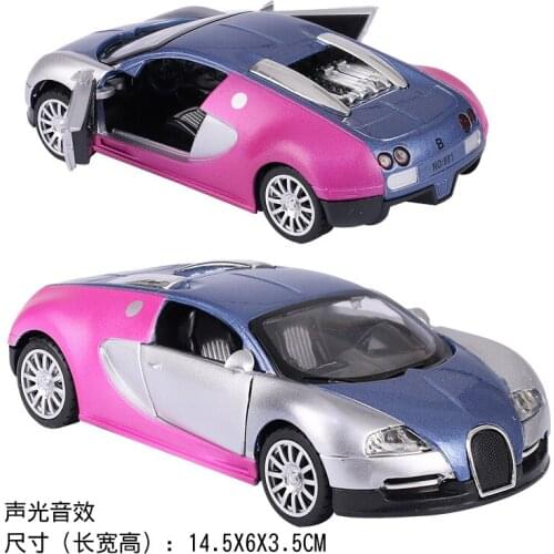 Electric Alloy Scale Car Models Die-cast coche carro Toys for Children mkd3 1:32 auto Vehicle Bugatti With Sound Light