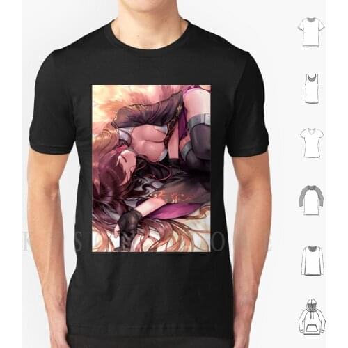 Azur Lane-Akagi T Shirt Men Cotton Azur Lane Akagi Big Tits Boobs Oppai Cleavage Thigh Highs Stockings Thighs Legs