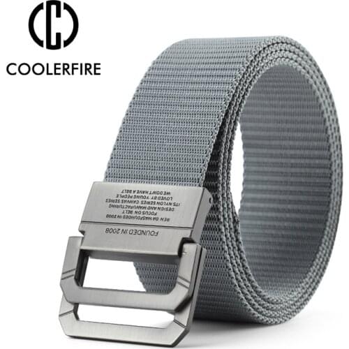 Men Belts Automatic Buckle Metal Webbing Belts for Men Canvas Nylon High Quality Strap Casual Sports Students HB009