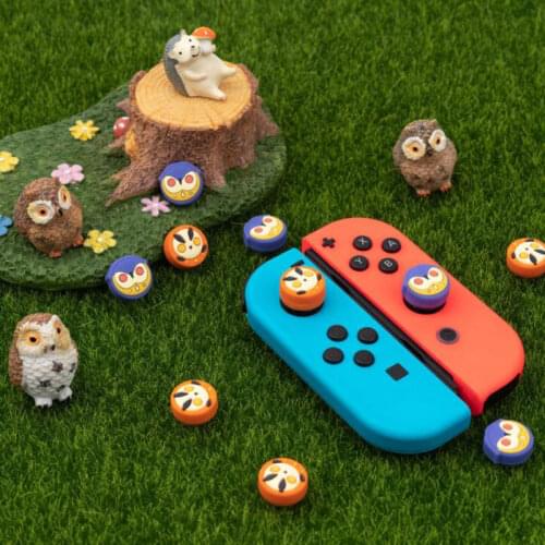 Animals owl Thumb Stick Grip Cap Soft Joystick Protective Cover for Nintend Switch NS Lite Joy-con Controller Thumbstick Case