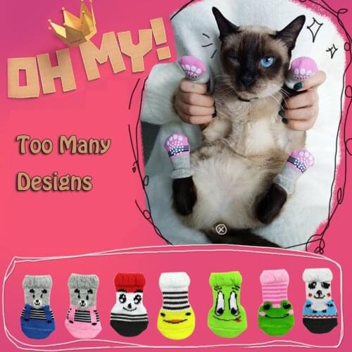 Pet Socks For Dogs Cute S M L Puppies Little Small Animals Cats Indoor Winter Warm Shoes Bulldog Yorkshire Accessories Supplies