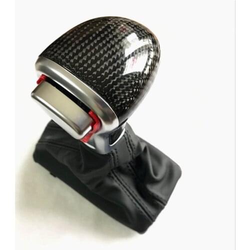 New Black Leather Chrome Gear Shift Knob AT Gaiter For Audi A3 A4 A5 A6 A7 Q5 C6 Q7 4GD 713 139 8KD 719 139 4F1 713 139