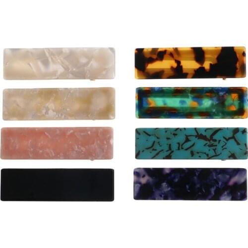 Mi Dairy Brand Hot selling Marble Acrylic acetate hairpin simplicity versatile hair clips accessories