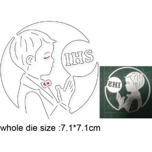 IHS Prayer Boy Girl Metal Cutting Dies Stencil dies DIY Scrapbooking dies Craft Paper Card Decoration Embossing Die Cut new 2020