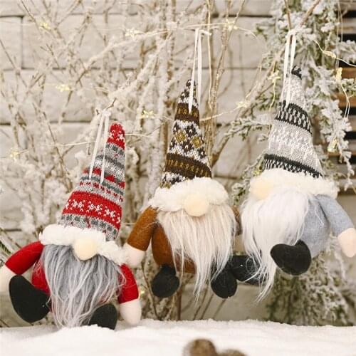 Santa Claus Christmas Ornaments Faceless Doll Favor Party Decoration for Home Merry New Year Xmas Ornament Navidad new year 2022