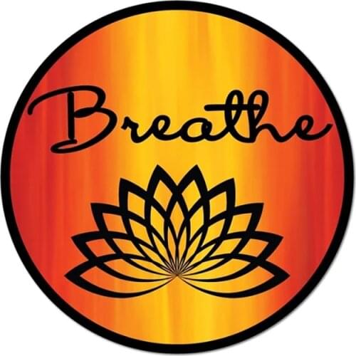 S50315# 10/13/15/17CM Personality PVC Decal Breathe Relax Lotus Waterproof Car Sticker on Motorcycle Laptop Decorative