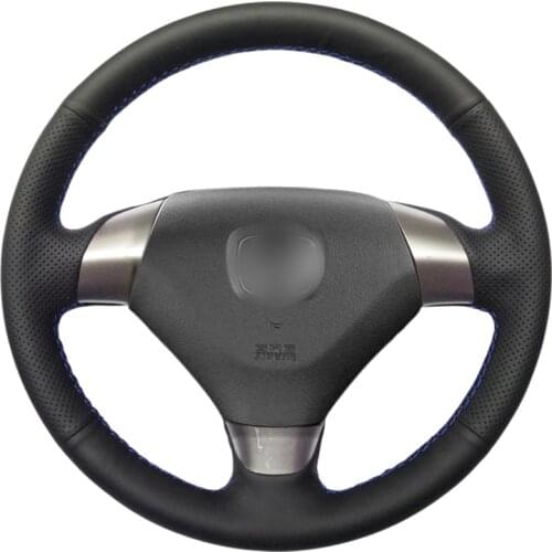 Hand-stitched PU Artificial Leather Car Steering Wheel Cover for Honda Accord 7 Coupe 2003 2004 2005 2006 2007 (3-Spoke)