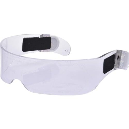 LED Luminous Glasses Futuristic Electronic Visor Glasses Light Up Glasses Prop For Halloween Festival Performance Top