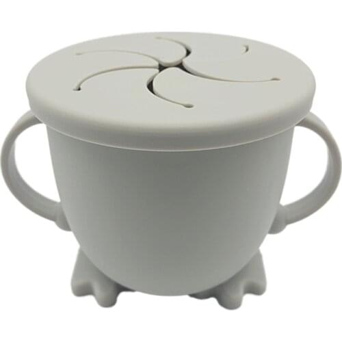 200ML Baby Infant Learning Feeding Food Bowl Cup Storage Container Children Plate with Handle Silicone Snack Dishes