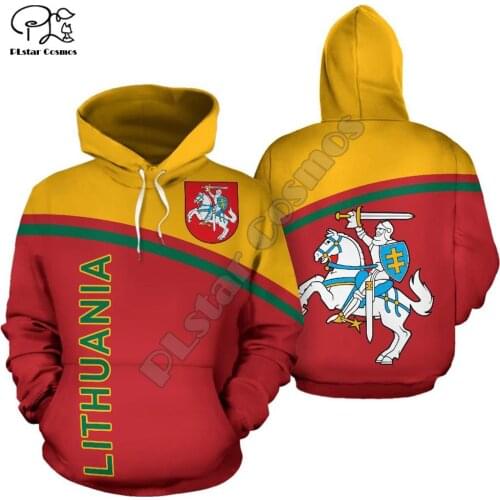 Men I love my country Lithuania 3d print hoodie long sleeve Sweatshirts jacket pullover tracksuit with hood hoody autumn outwear