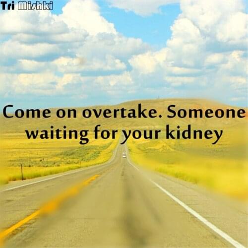 Tri Mishki H400# 11x60cm Come on overtake. Someone waiting for your kidney car sticker auto Windscreen Vinyl Decals Accessories