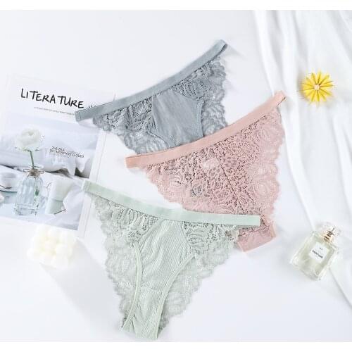 Sexy Panties Women Lace Hollow Out Underwear Panties Lingerie Ladies Seamless Low-Waist Briefs Underpants Intimates Panty Solid