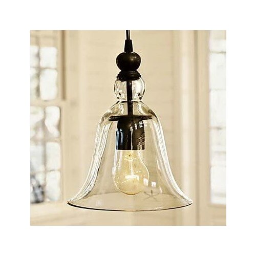 Vintage Pendant Light antique Glass Shade Edison