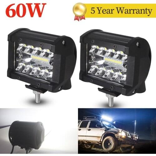 Xinfok 4inch 20LED Working Lights bar 60W Flood Spot Combo work light for Car Offroad tractor led bar 4x4 12V 24V