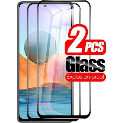 2pcs Full Cover Protective Glass For Xiaomi Redmi Note 10 Pro Screen Protector Redme Note10 10Pro Max Not 10s Tempered Glas Film