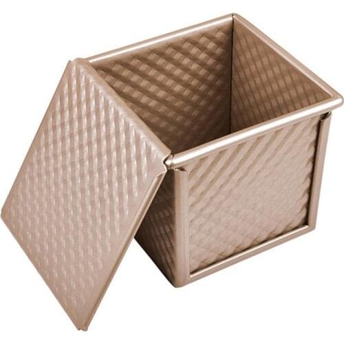 Kapmore 1pc Bread Mold Non-Stick Corrugated Toast Box Toast Mold Loaf Pan With Cover DIY Baking Tool For Home Kitchen