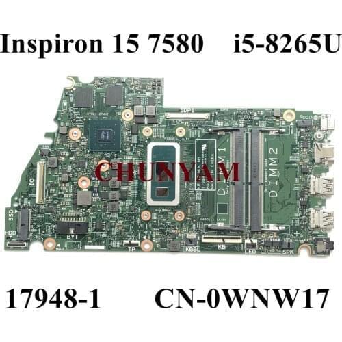BRAND NEW 17948-1 i5-8265U 2GB GPU FOR Dell Inspiron 15 7580 Laptop Notebook Motherboard CN-0WNW17 WNW17 Mainboard 100% Tested