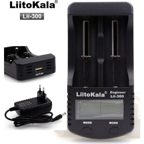 LiitoKala lii-300 LCD 18650 Battery Charger lii300 For 18650 26650 14500 10440 17500 1.2V AA AAA Ni-MH Rechargeable Battery
