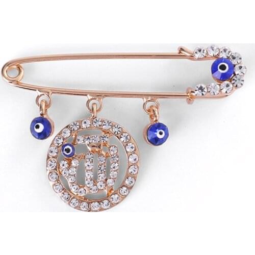 Allah turkish evil eye brooch muslim islam jewelry accept drop shipping