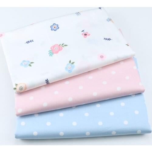 160x50cm Fabric 60s Satin Printing Small Floral Polka Dots Cotton Fabric, Making Home Decoration Clothing Cloth